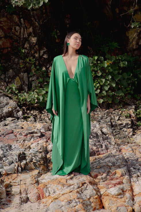 Green Flowy Maxi Dress